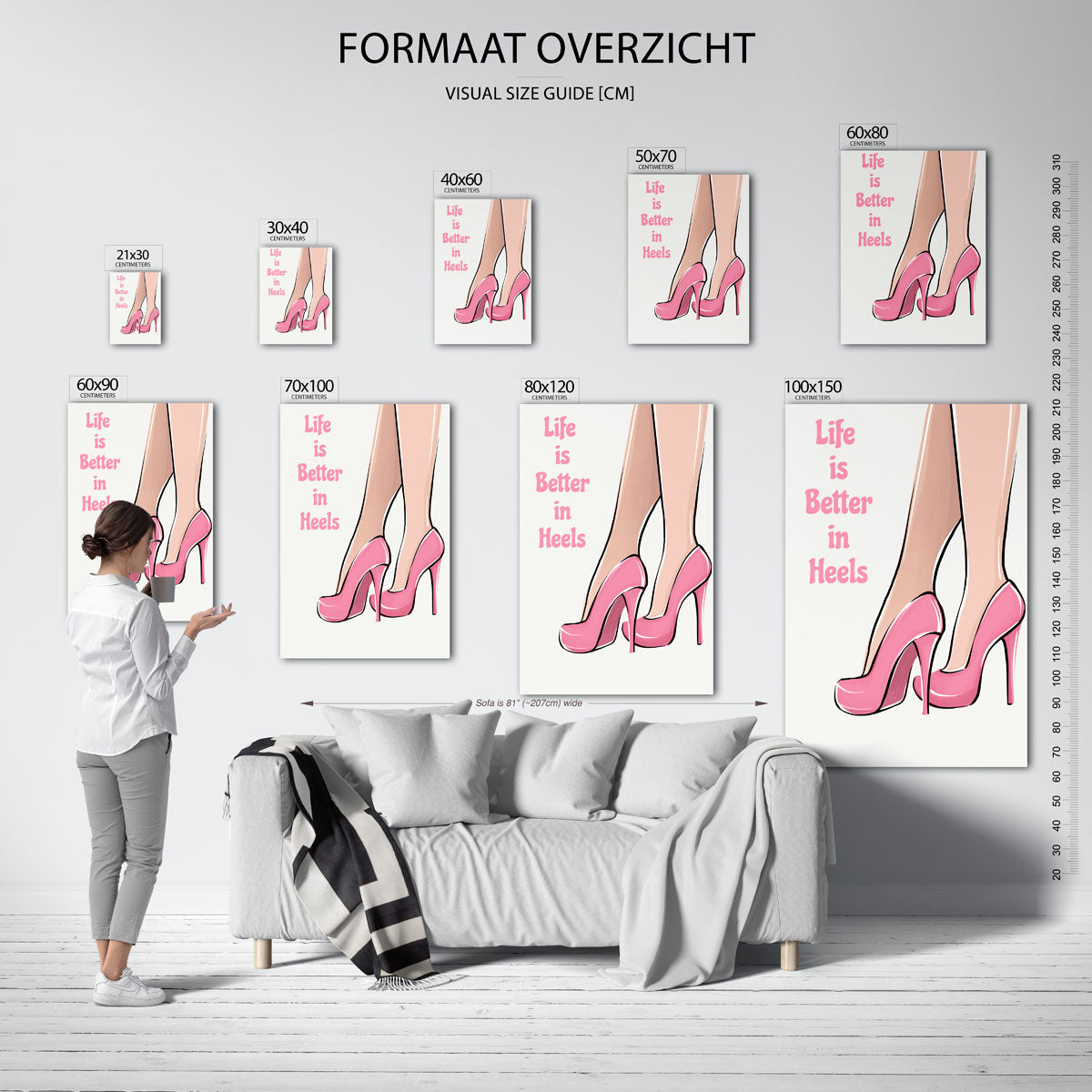 Roze hakken Poster