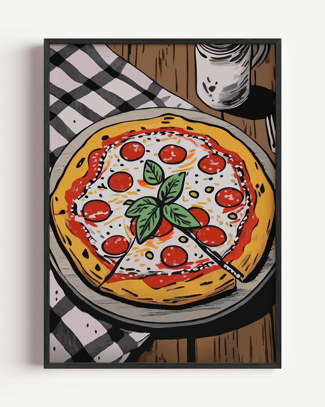 Smakelijke Pizza Art Poster-WallArtistic