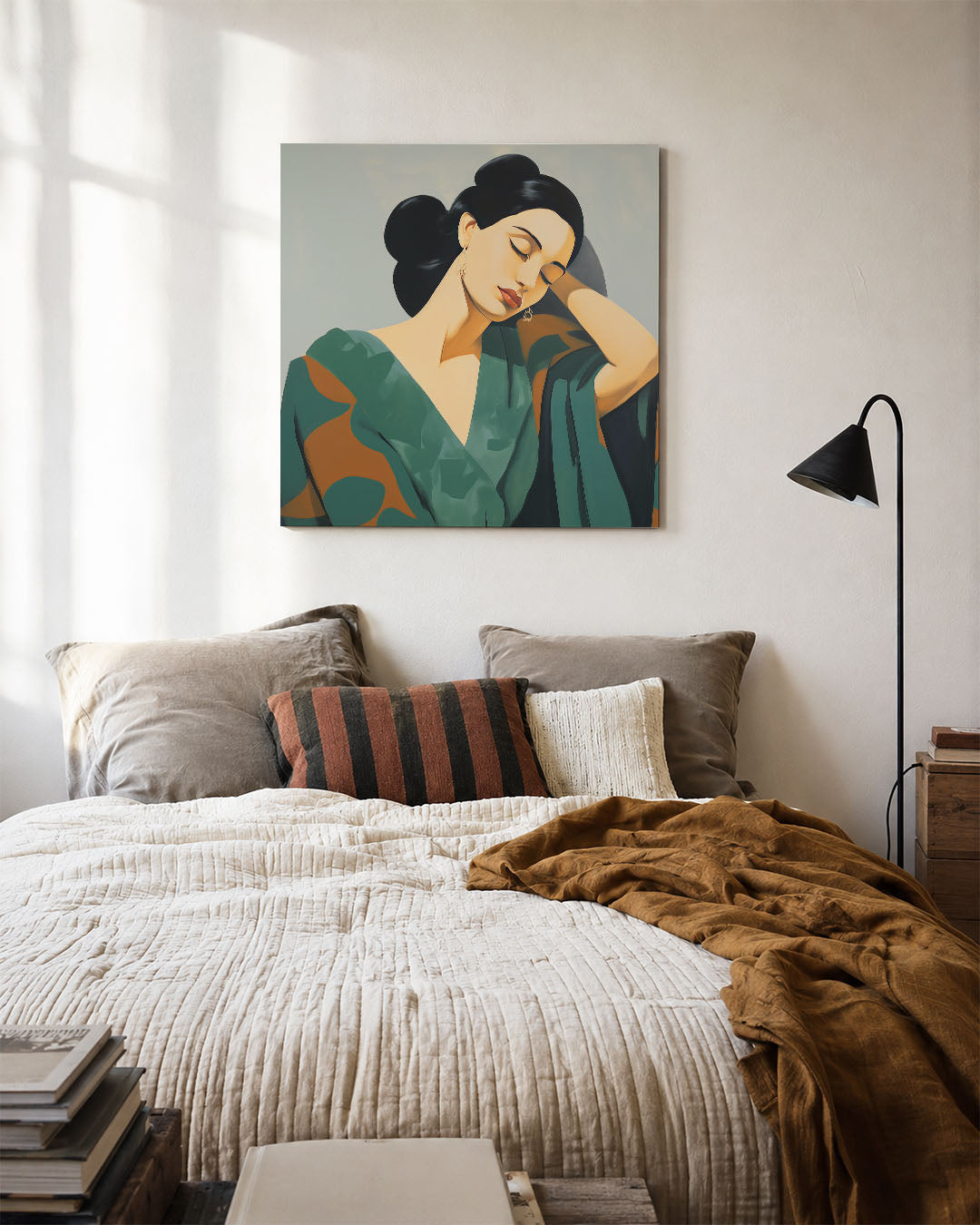 Dromerige vrouw Kunstwerk