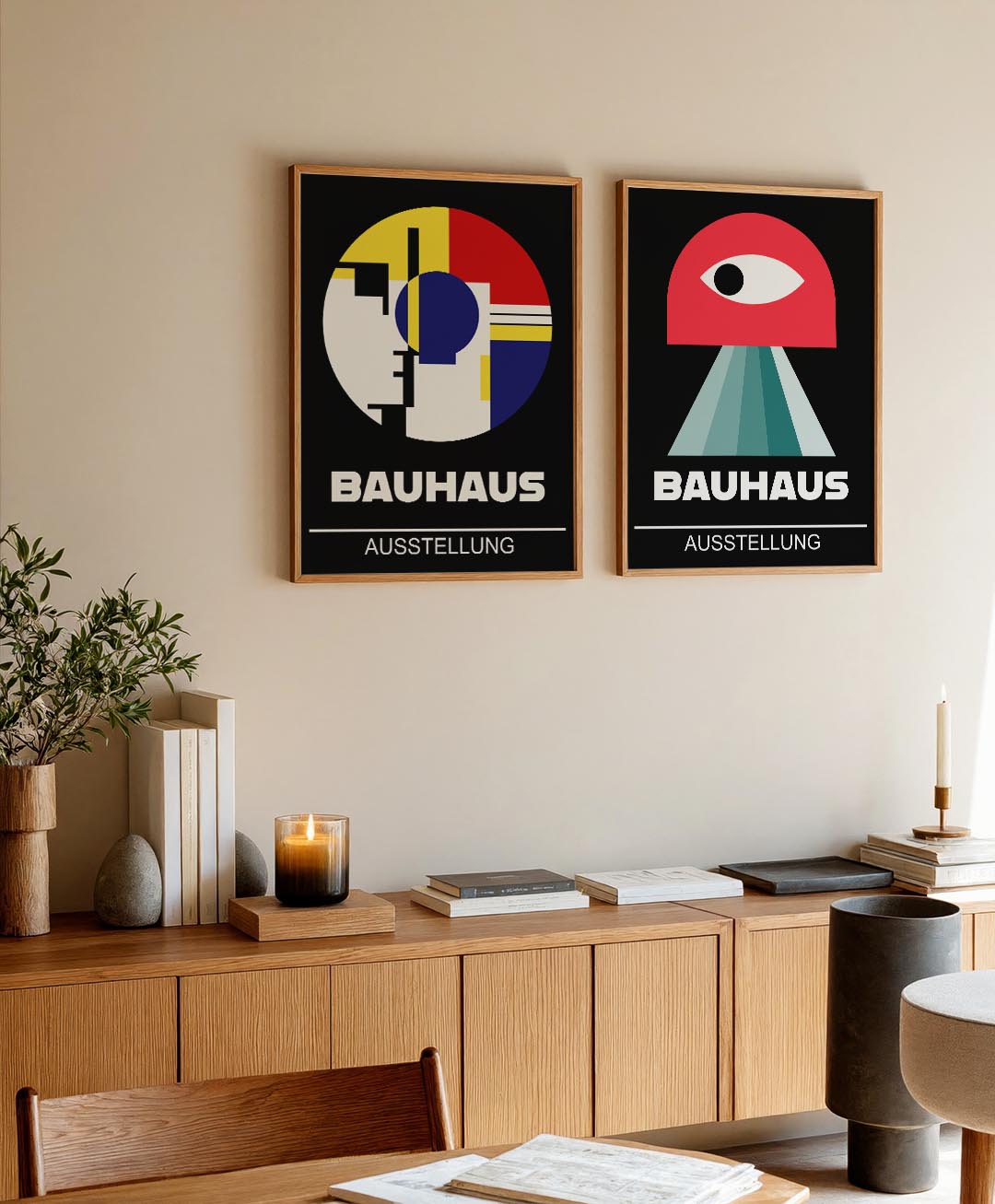 Kleurrijke cirkelcompositie Posterset