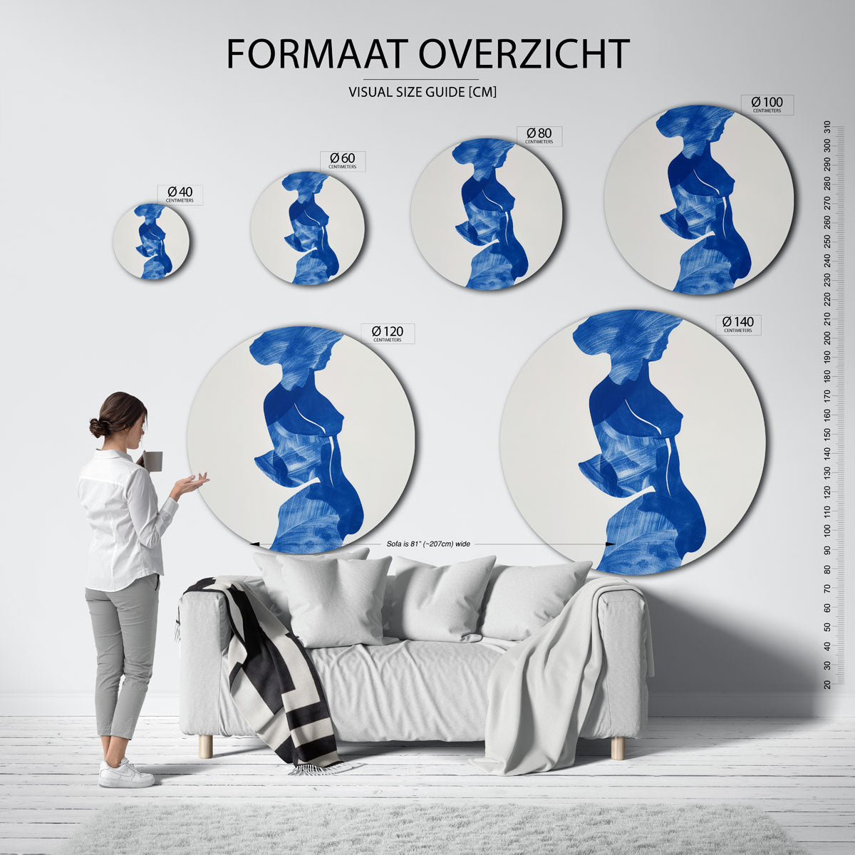 Abstracte figuur Muurcirkel