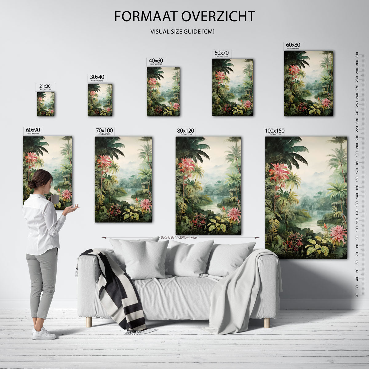 Tropisch landschap Poster