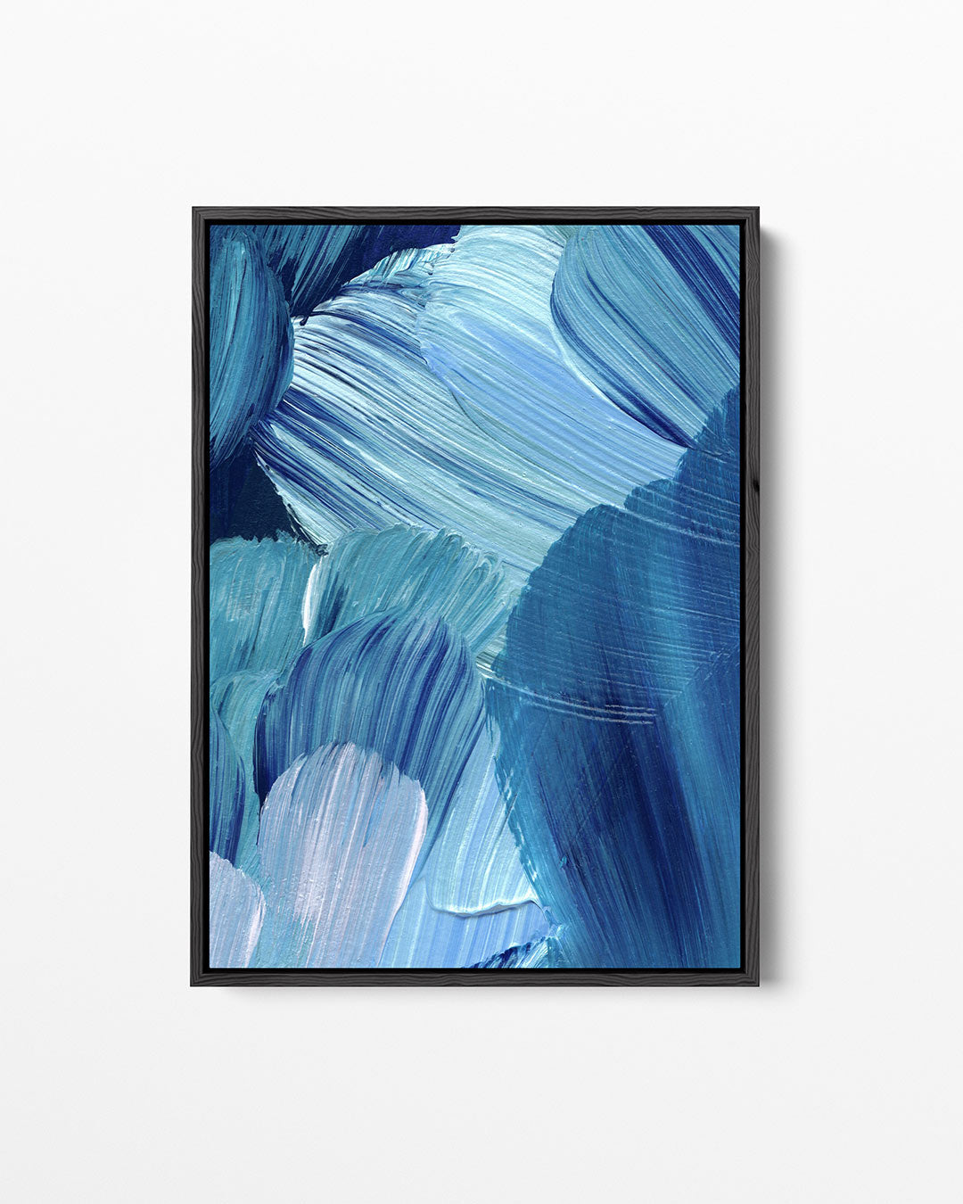 Dynamische blauwe beweging Kunstwerk