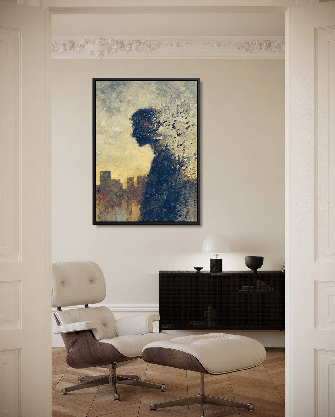 Vervagende silhouet Kunstwerk