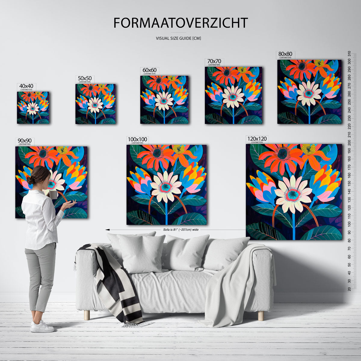 Bloemen en bladeren Poster