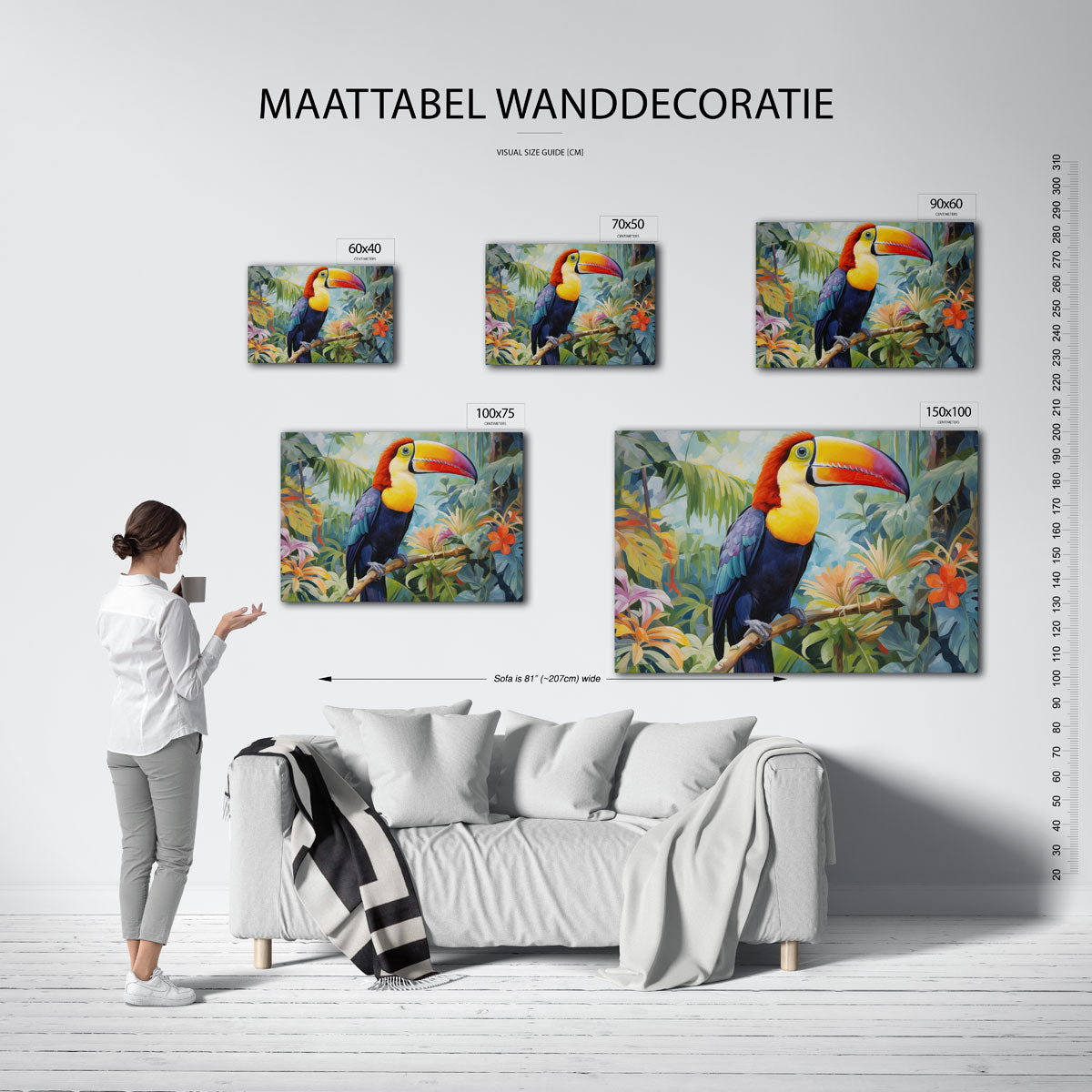 Vrolijke toekan Kunstwerk