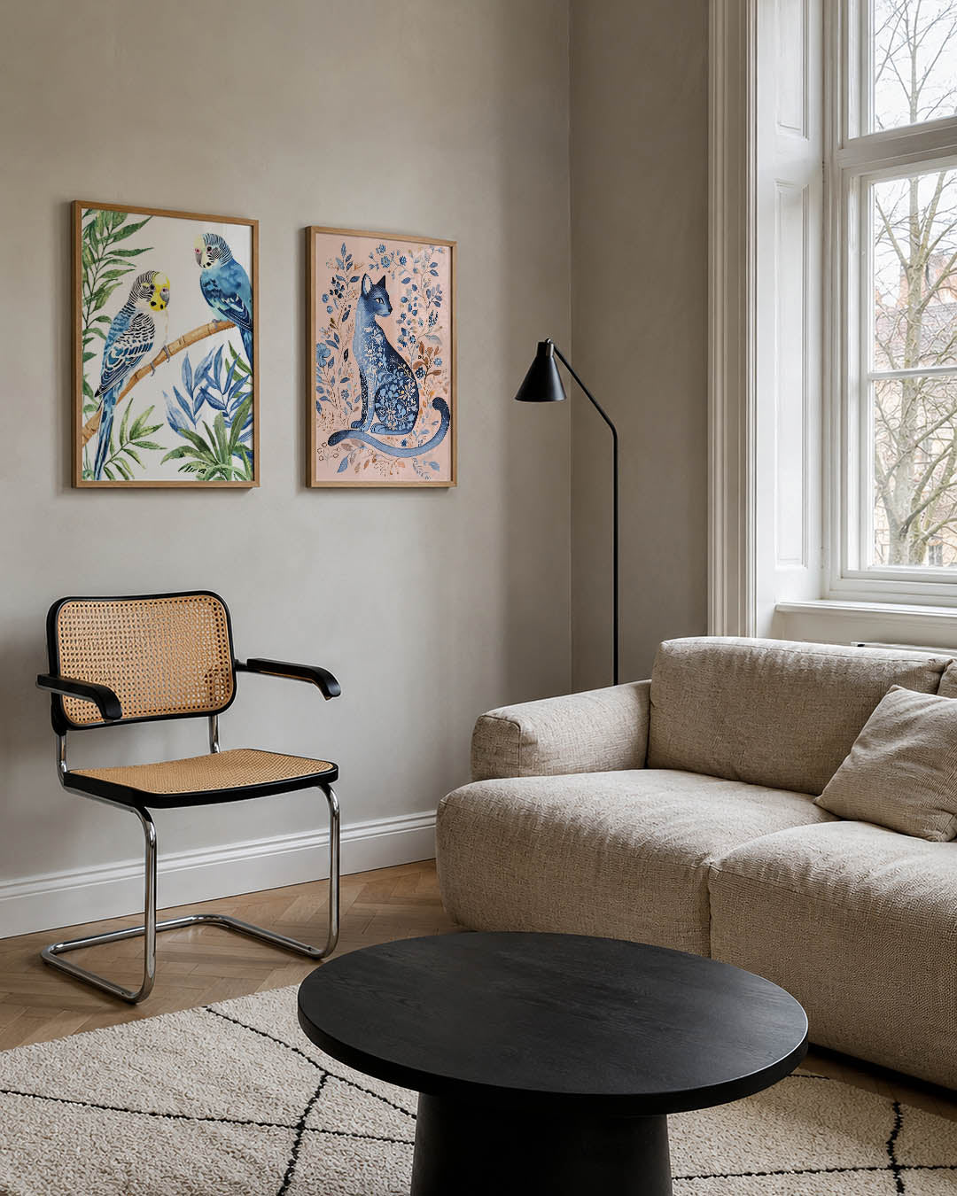 Vogels en bladeren Posterset