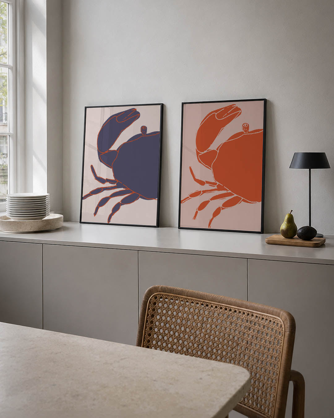 Kleurige krab Posterset