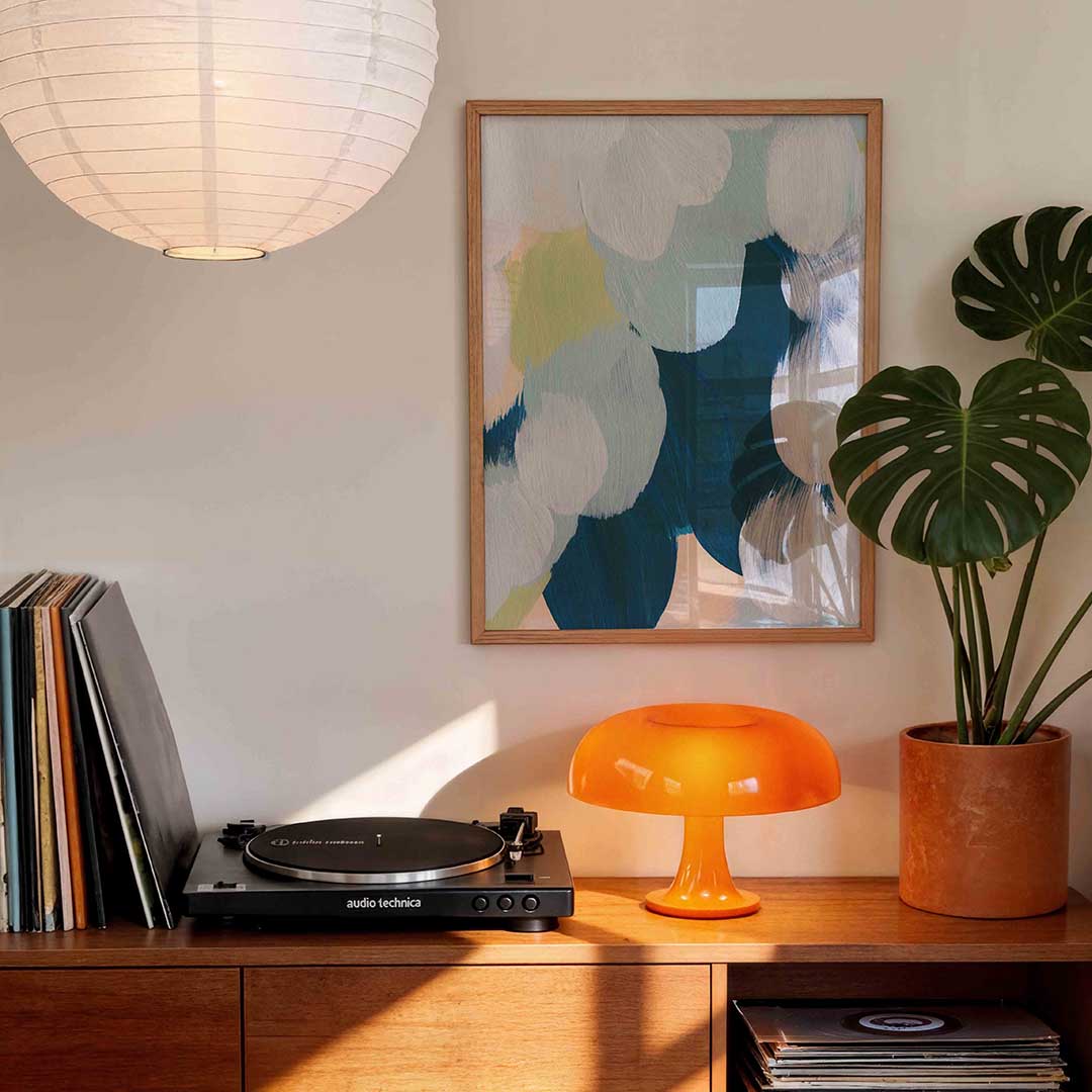 Abstracte penseelstreken Poster