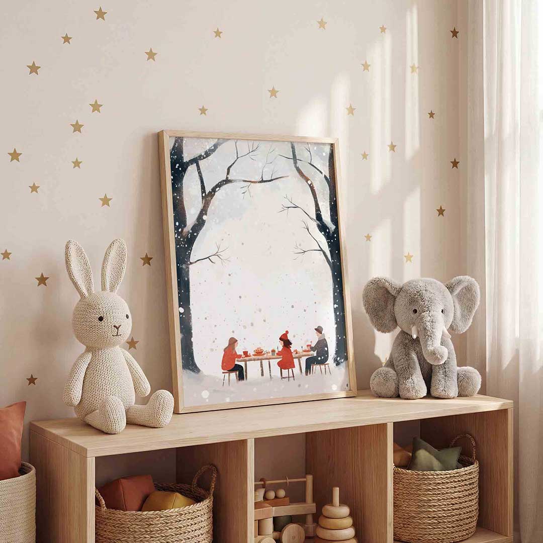 Winterse maaltijd Poster