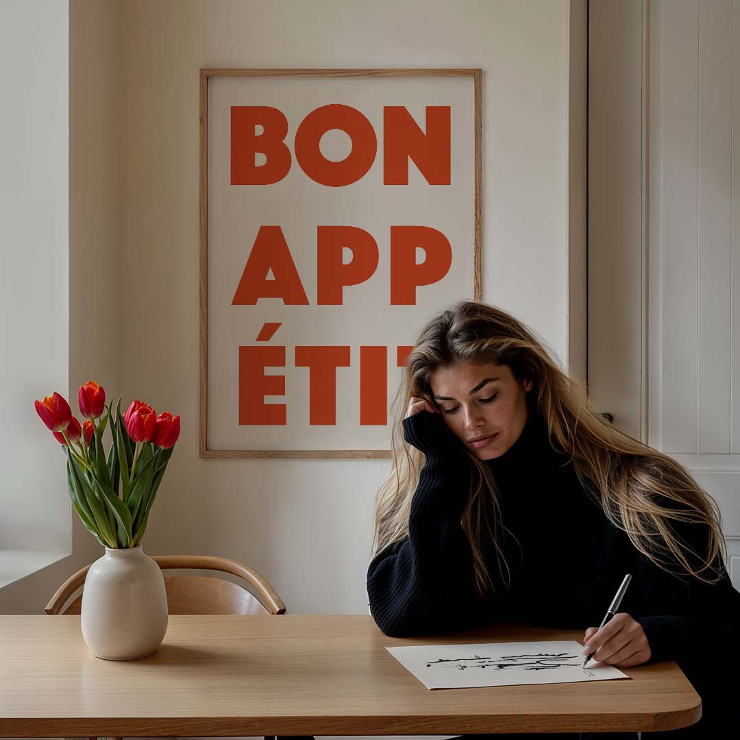 Bon Appétit Keukenposter-WallArtistic