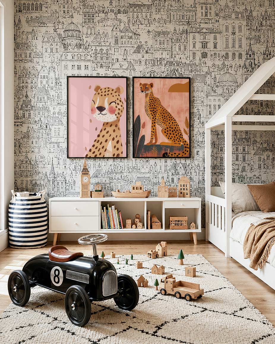 Vrolijke dierenportret Posterset