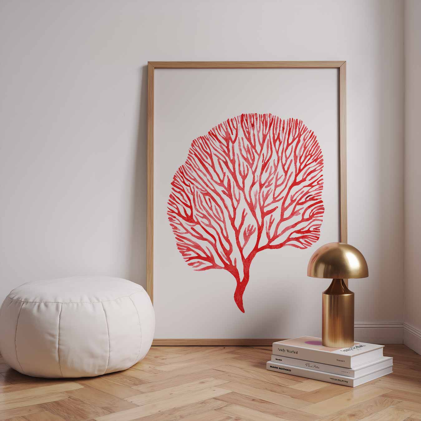 Rode Koraal Inspiratie Poster-WallArtistic