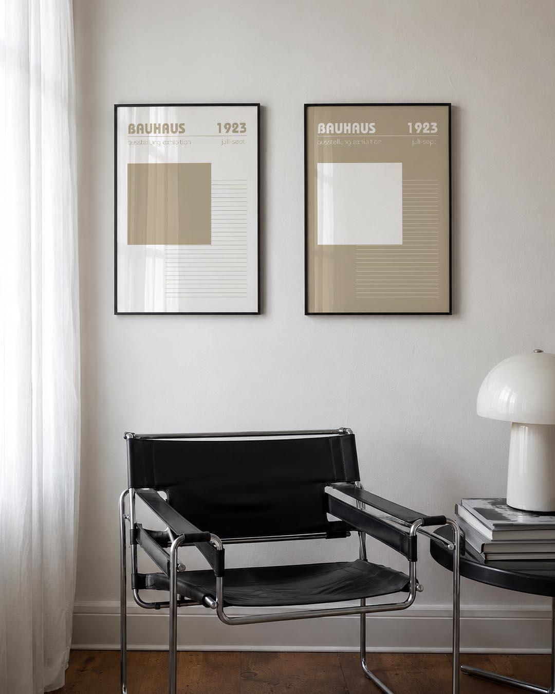 Strakke lijnenspel Posterset