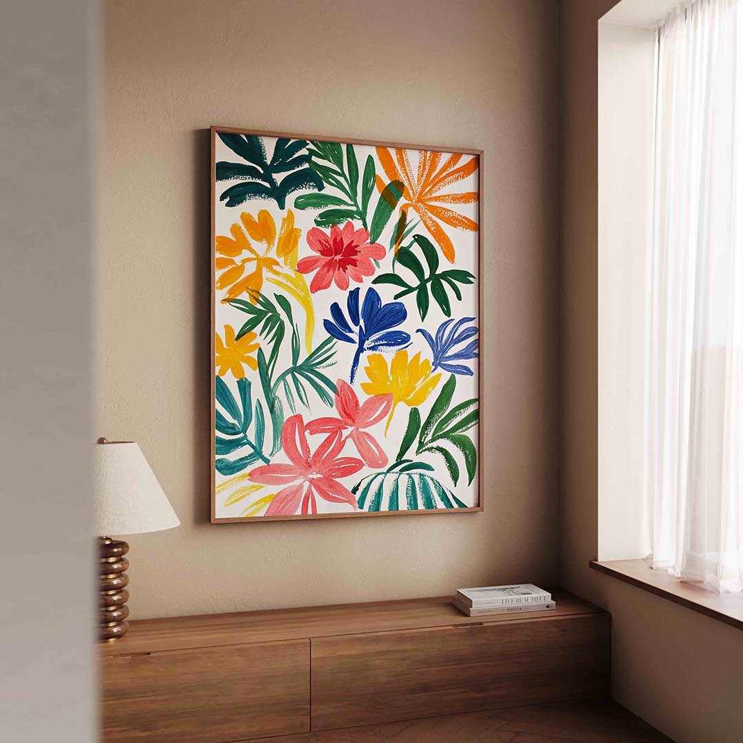 Bloemen en bladeren Poster