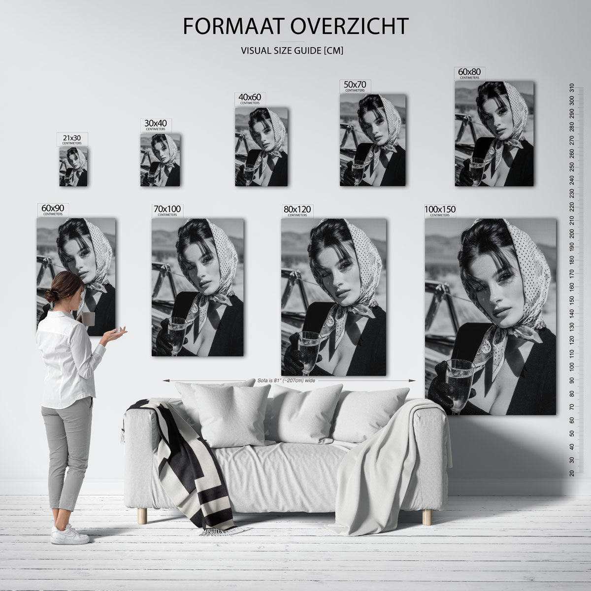 Vrouw met glas Poster