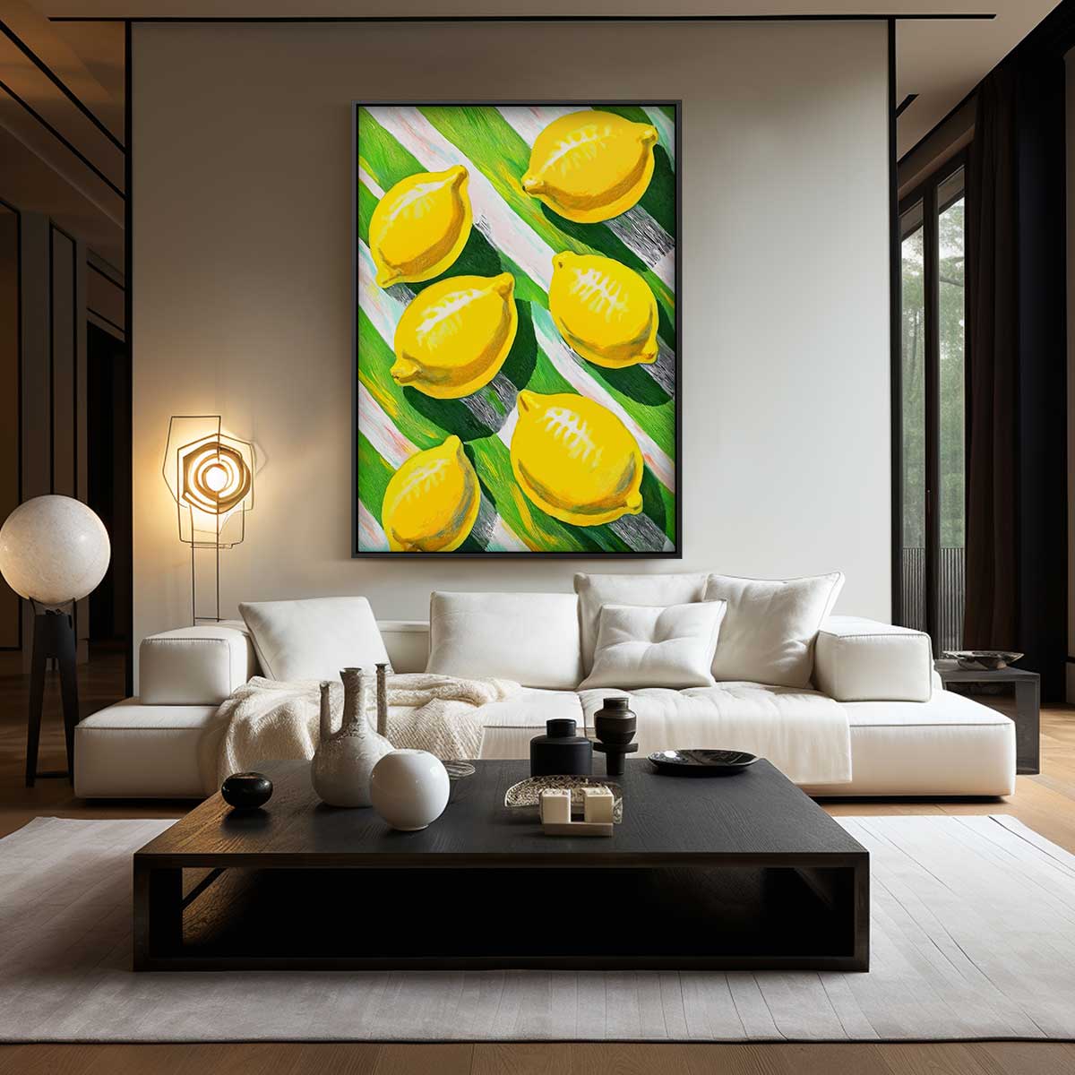 Citroenen op een zonnige dag Kunstwerk-canvas-dibond-plexiglas-wanddecoratie-WallArtistic