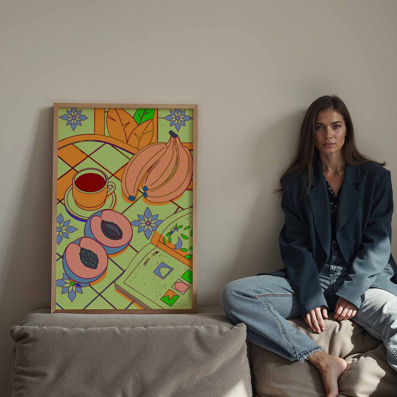 Kleurrijk Ontbijt Moment Poster-WallArtistic