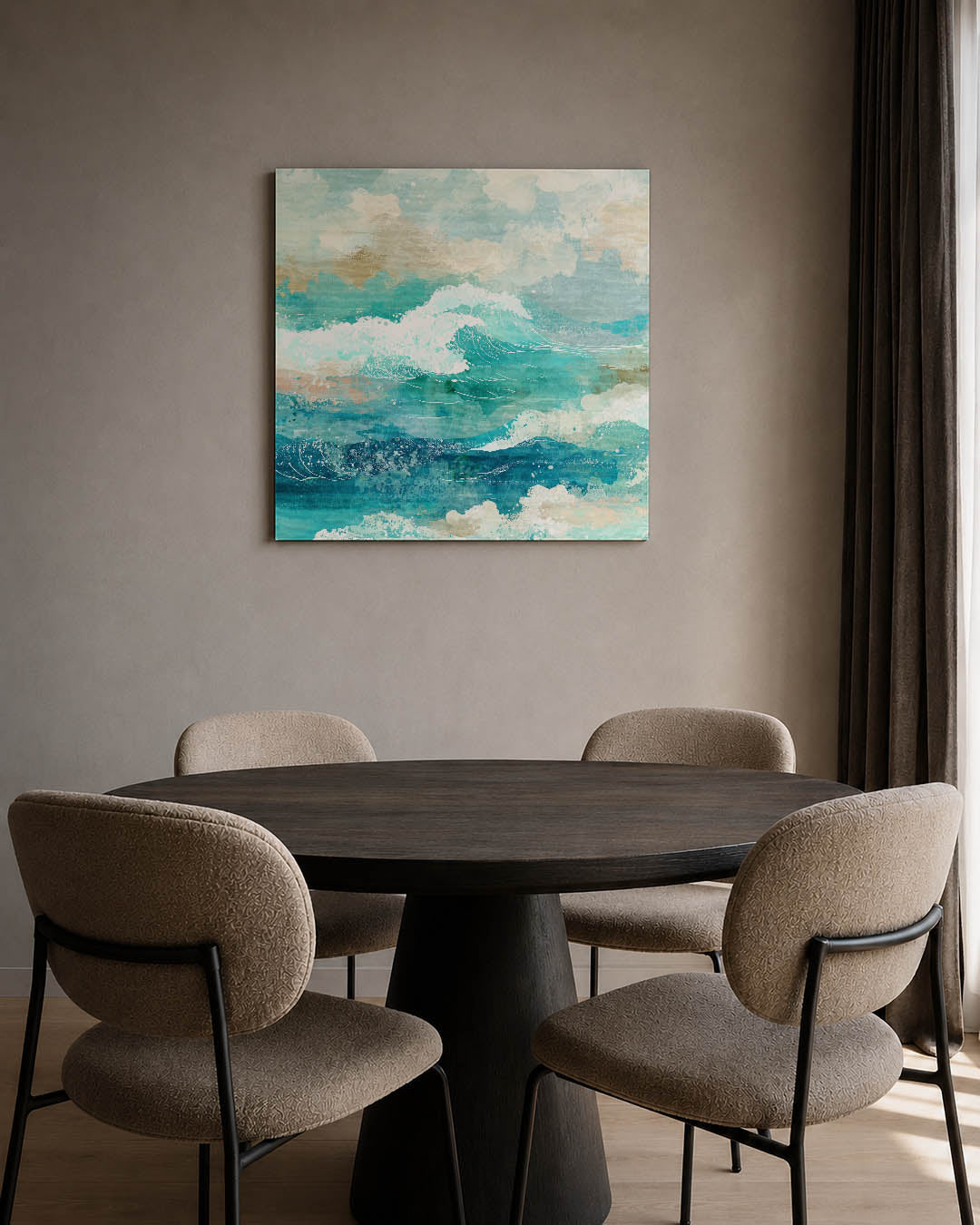 Dynamische zee Kunstwerk