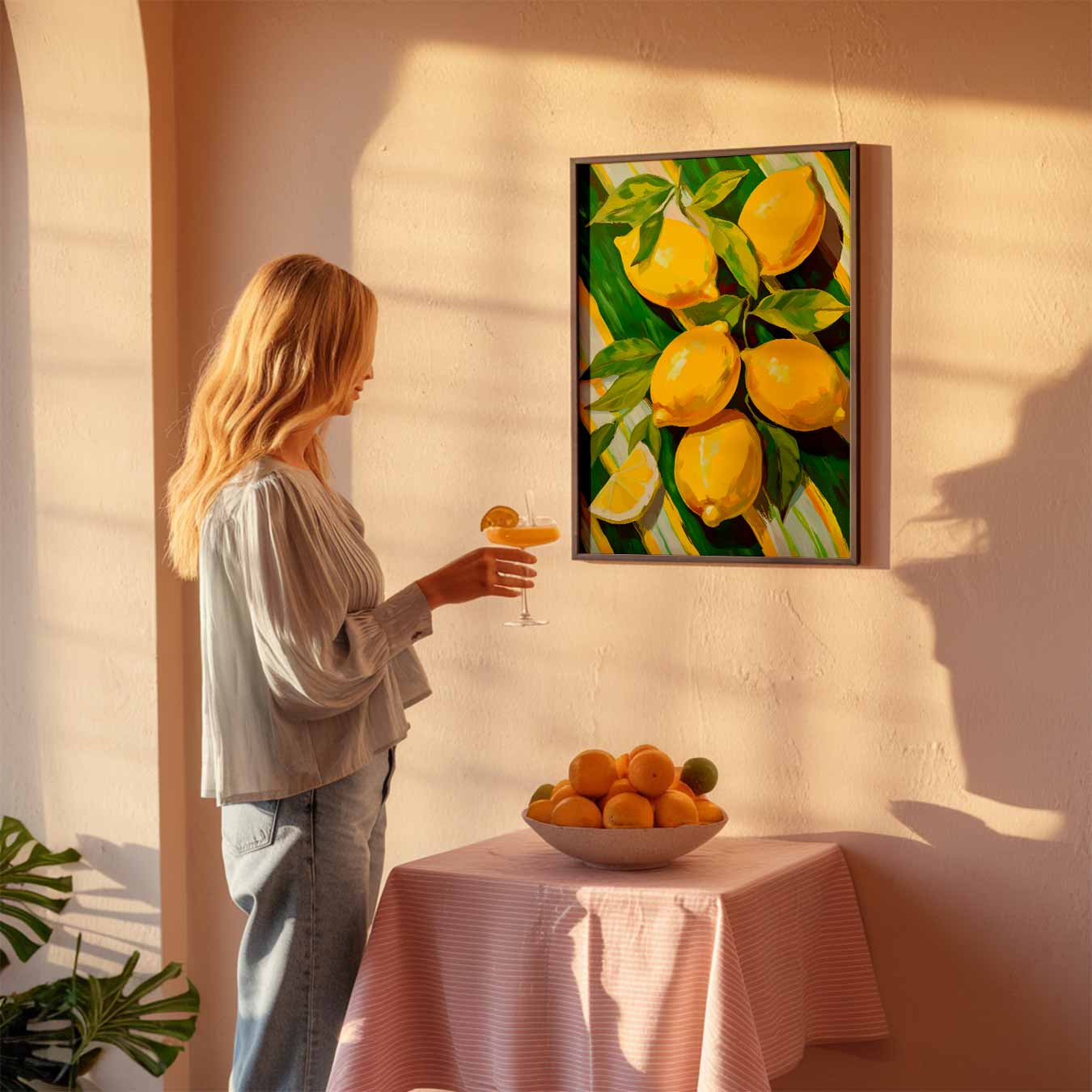 Vrolijke Citroen Oogst Poster-WallArtistic