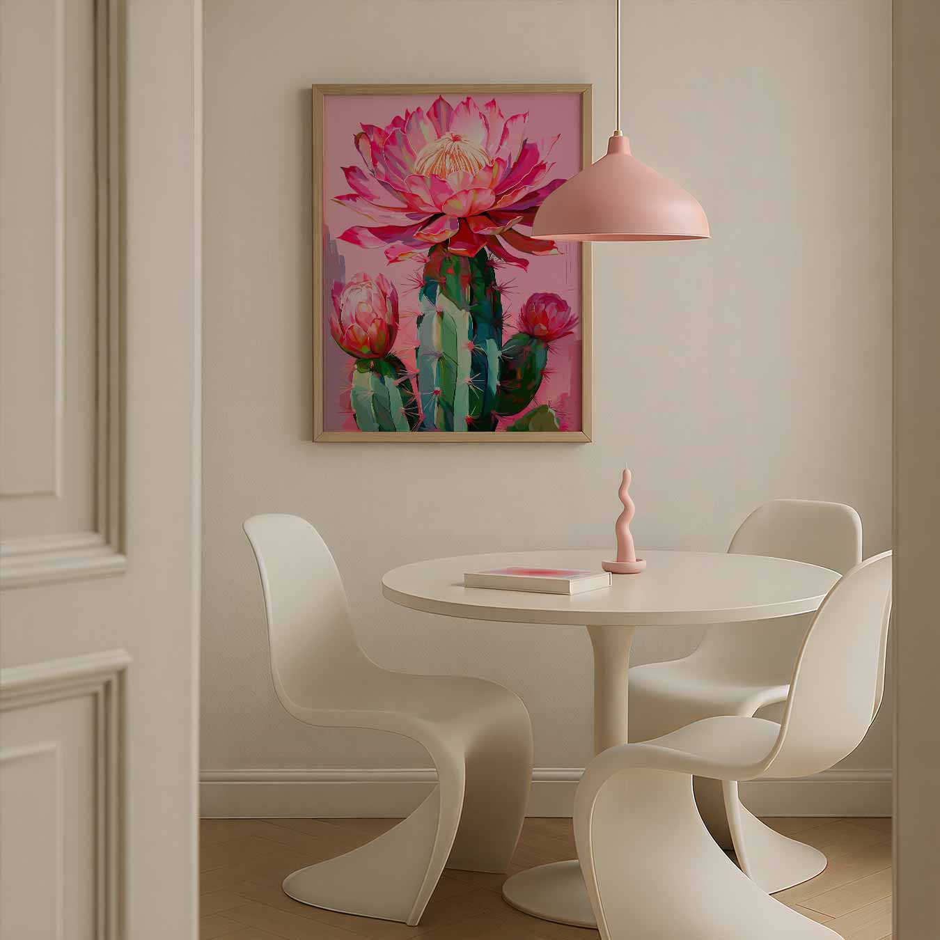 Botanische Cactus Bloemenpracht Poster-WallArtistic