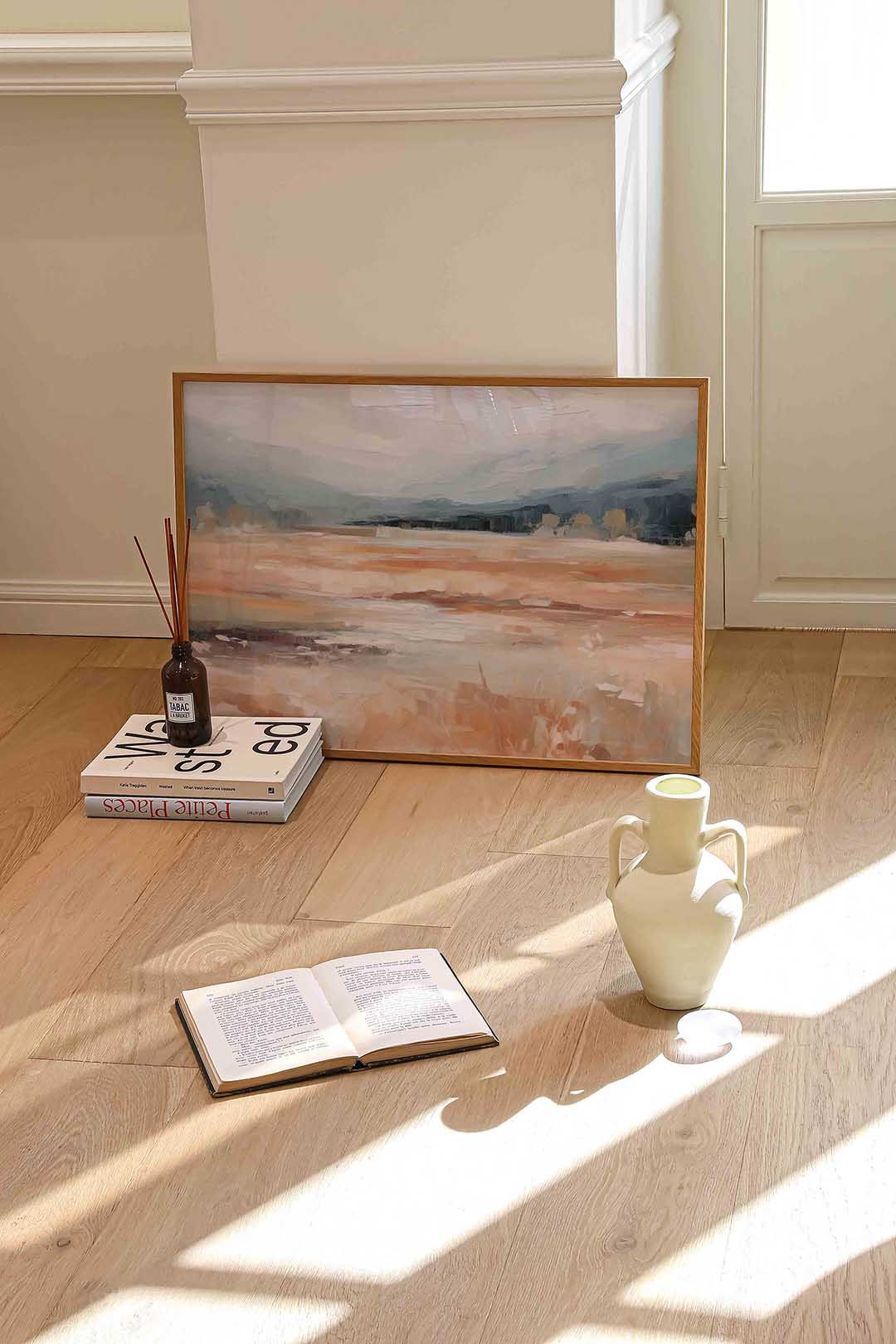 Landschap in zachte tinten Poster