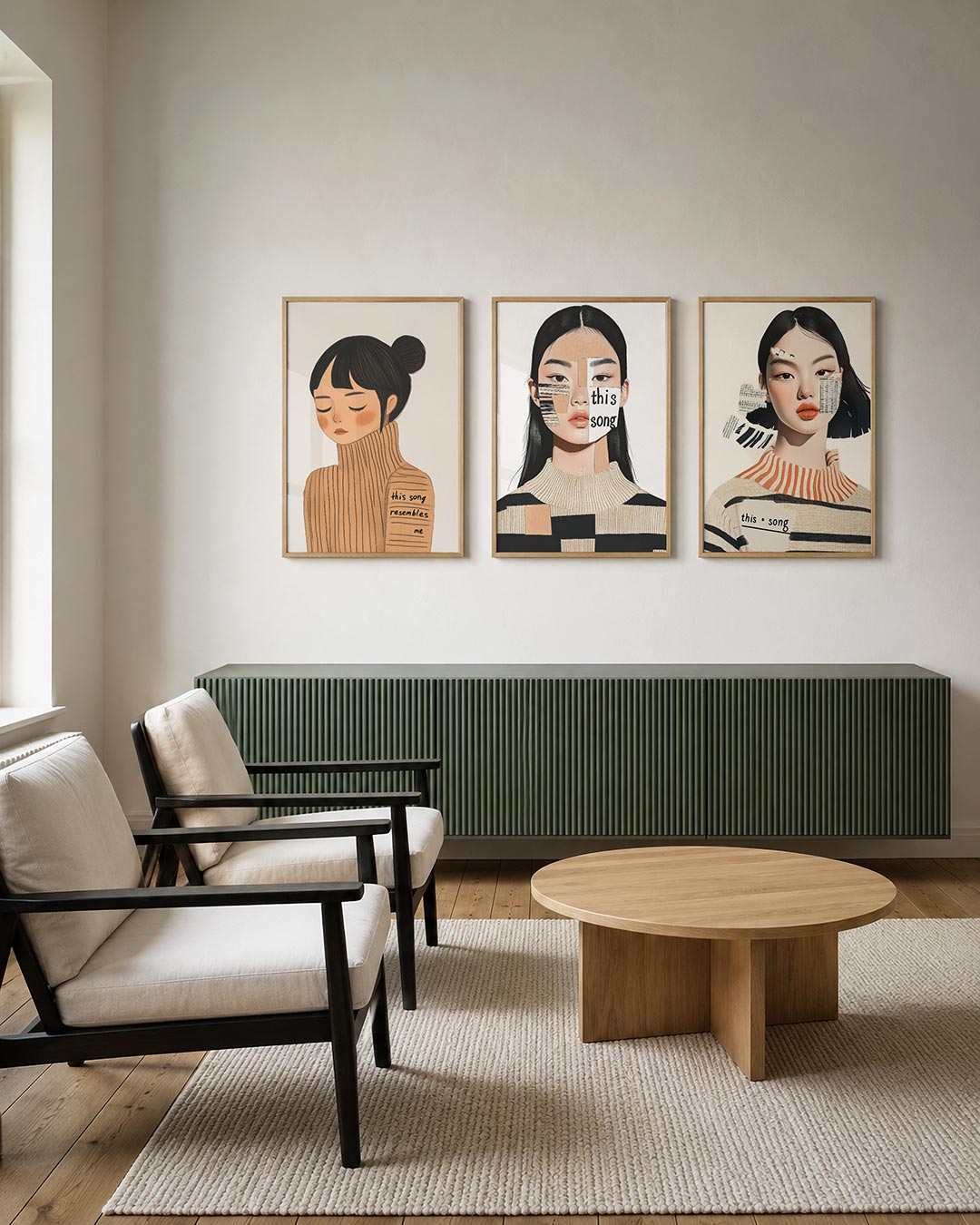 Zachte lijnenspel Posterset