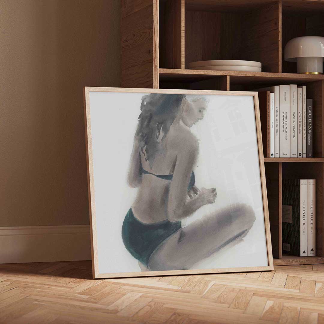 Zittende vrouw Poster