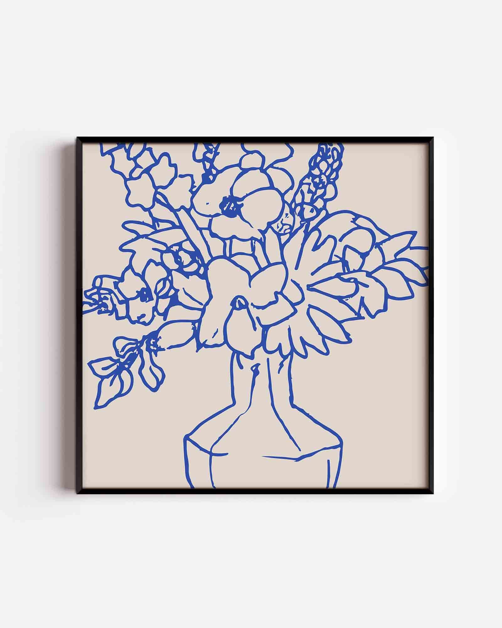 Bloemen in vaas Poster