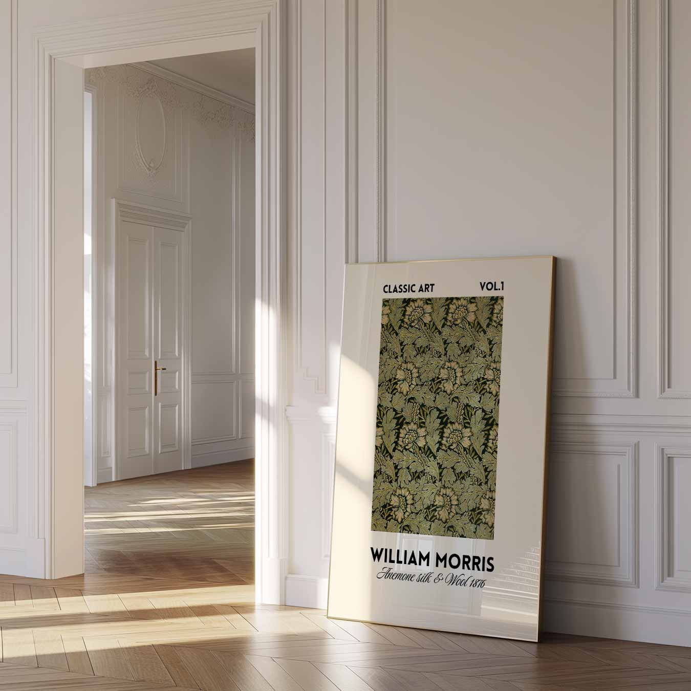 William Morris Anemone Silk & Wool 1876 Poster II-WallArtistic