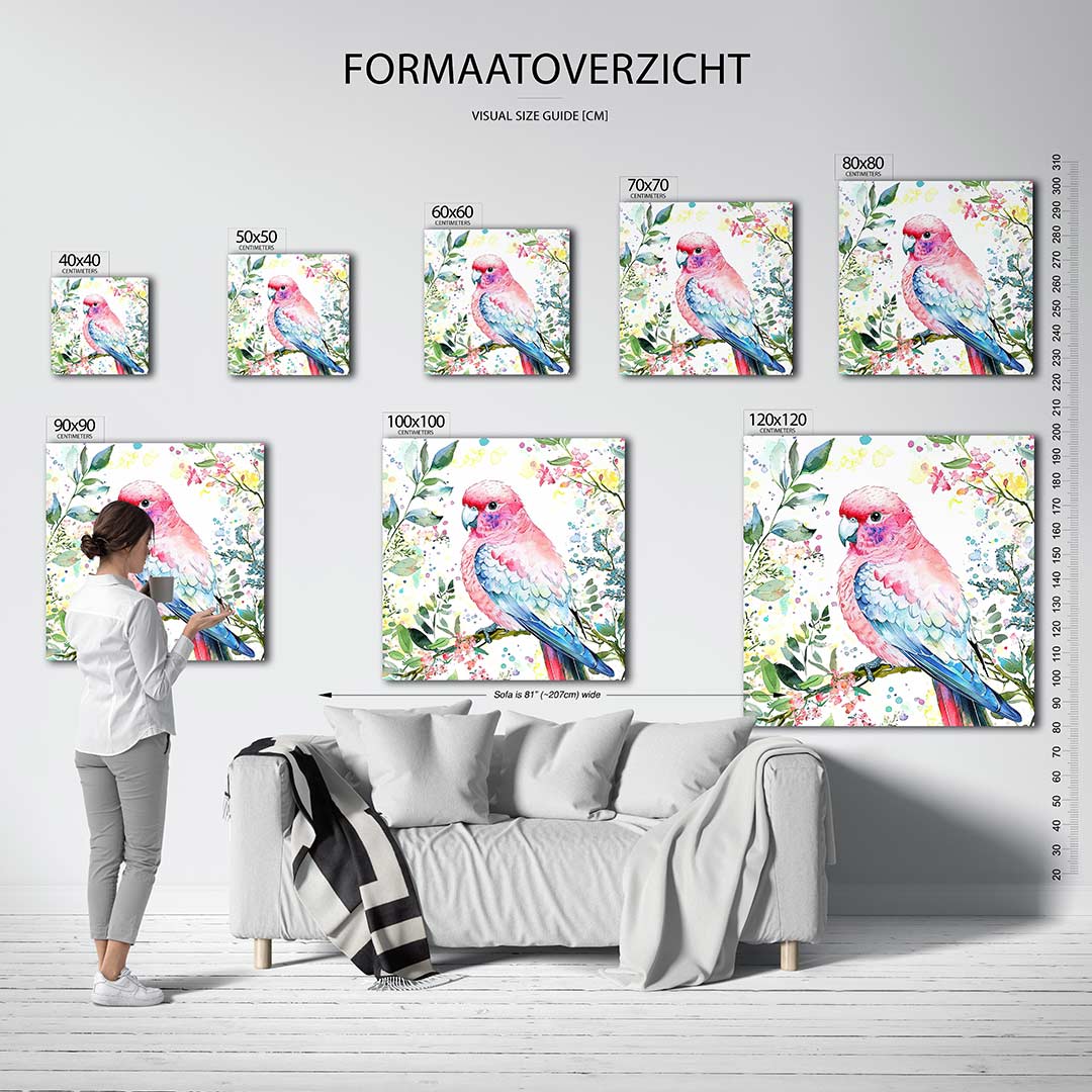 Vrolijke vogel illustratie Kunstwerk