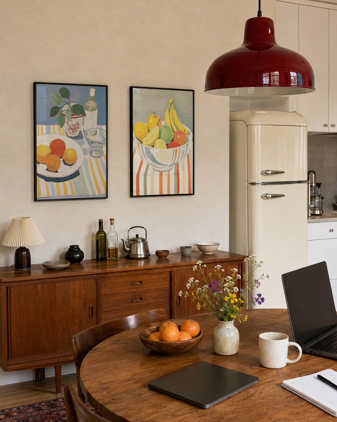 Fruit en strepen Posterset