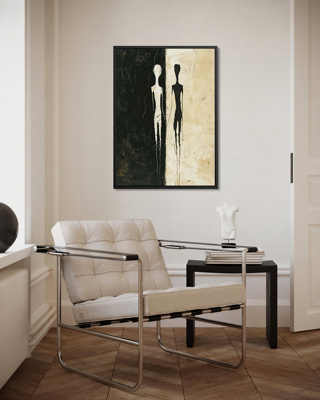 Tegenovergestelde figuren Kunstwerk