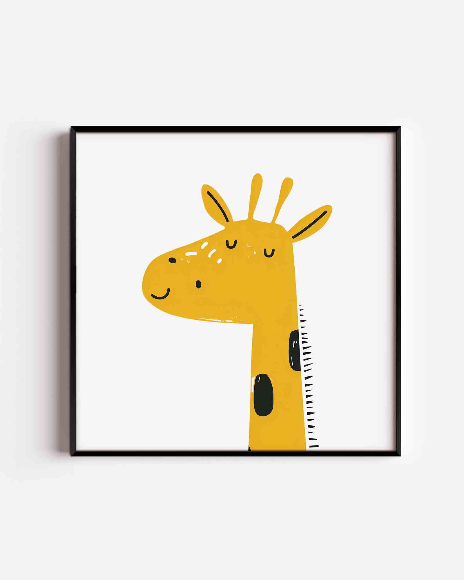 Slapende giraffe Poster