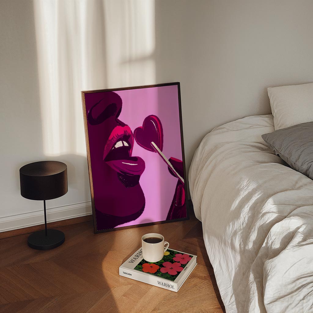 Sensuele Hartvormige Lolly Poster-WallArtistic