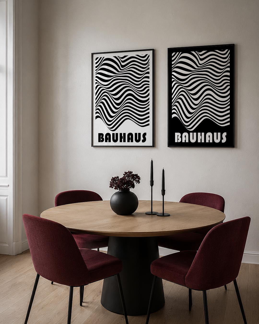 Golvend lijnenspel Posterset