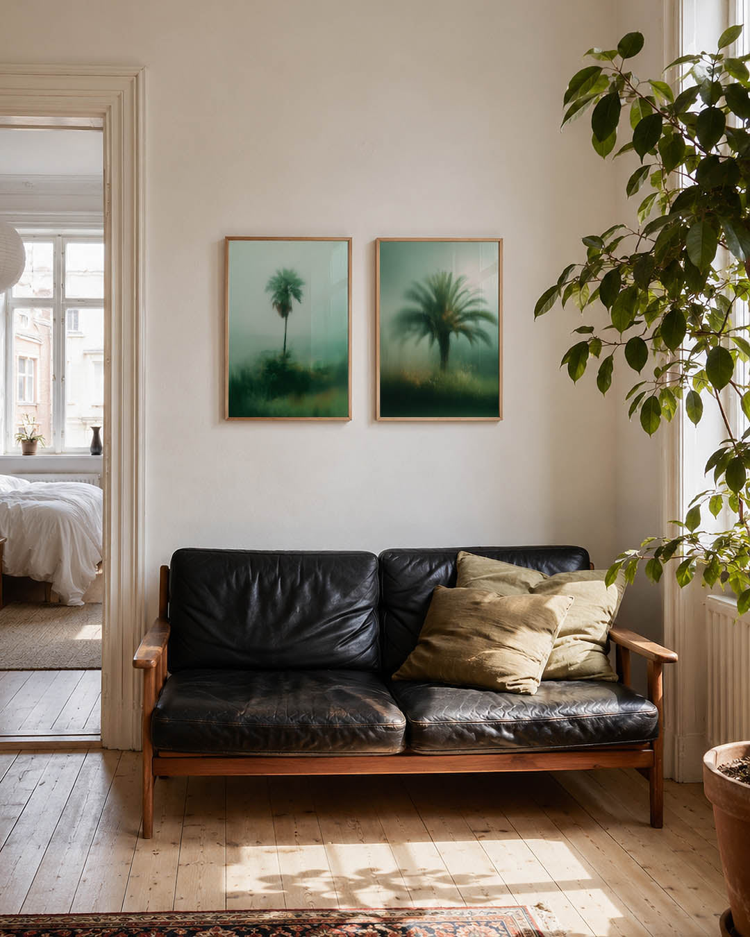 Mistige palm Posterset