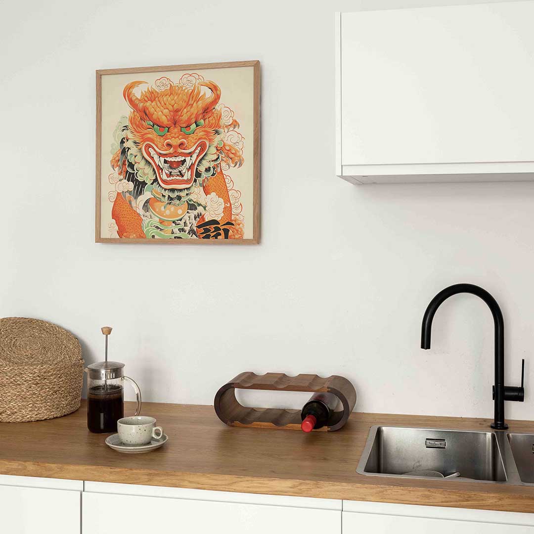 Draak met wolken Poster