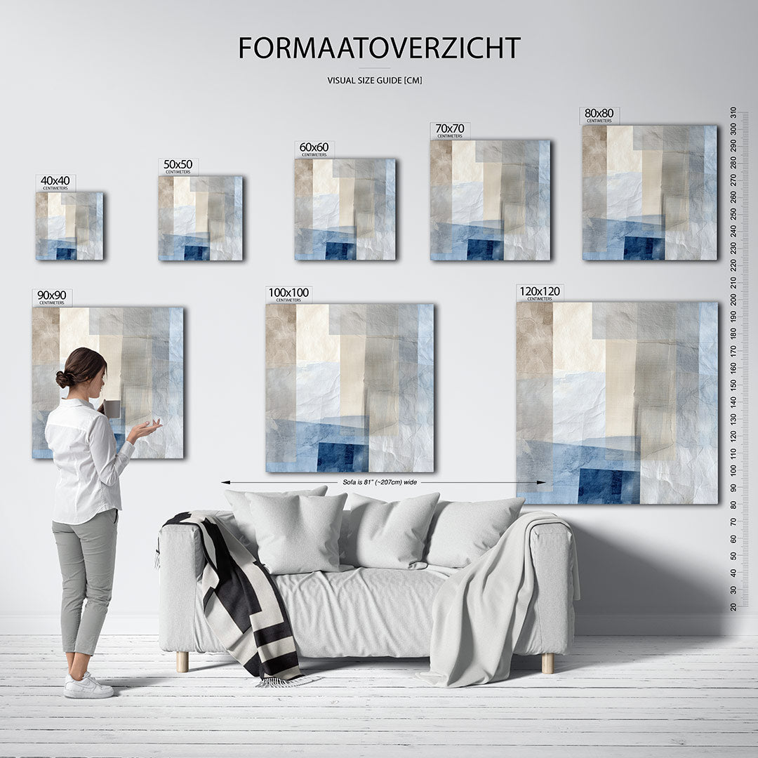 Gelaagde compositie Kunstwerk