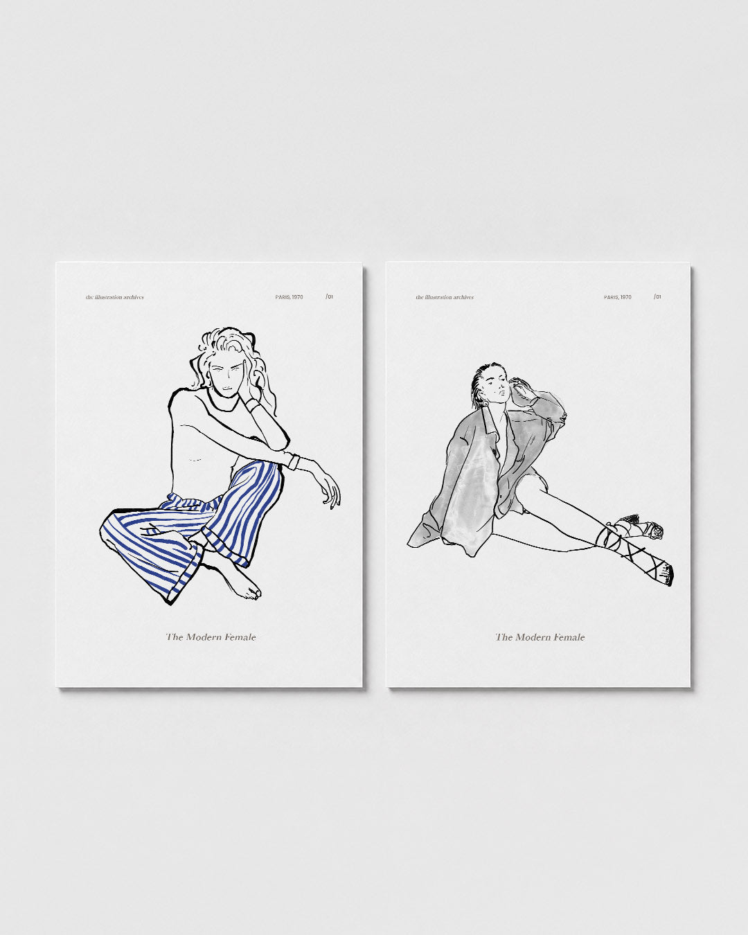 Lijnen en kleurvlakken Posterset