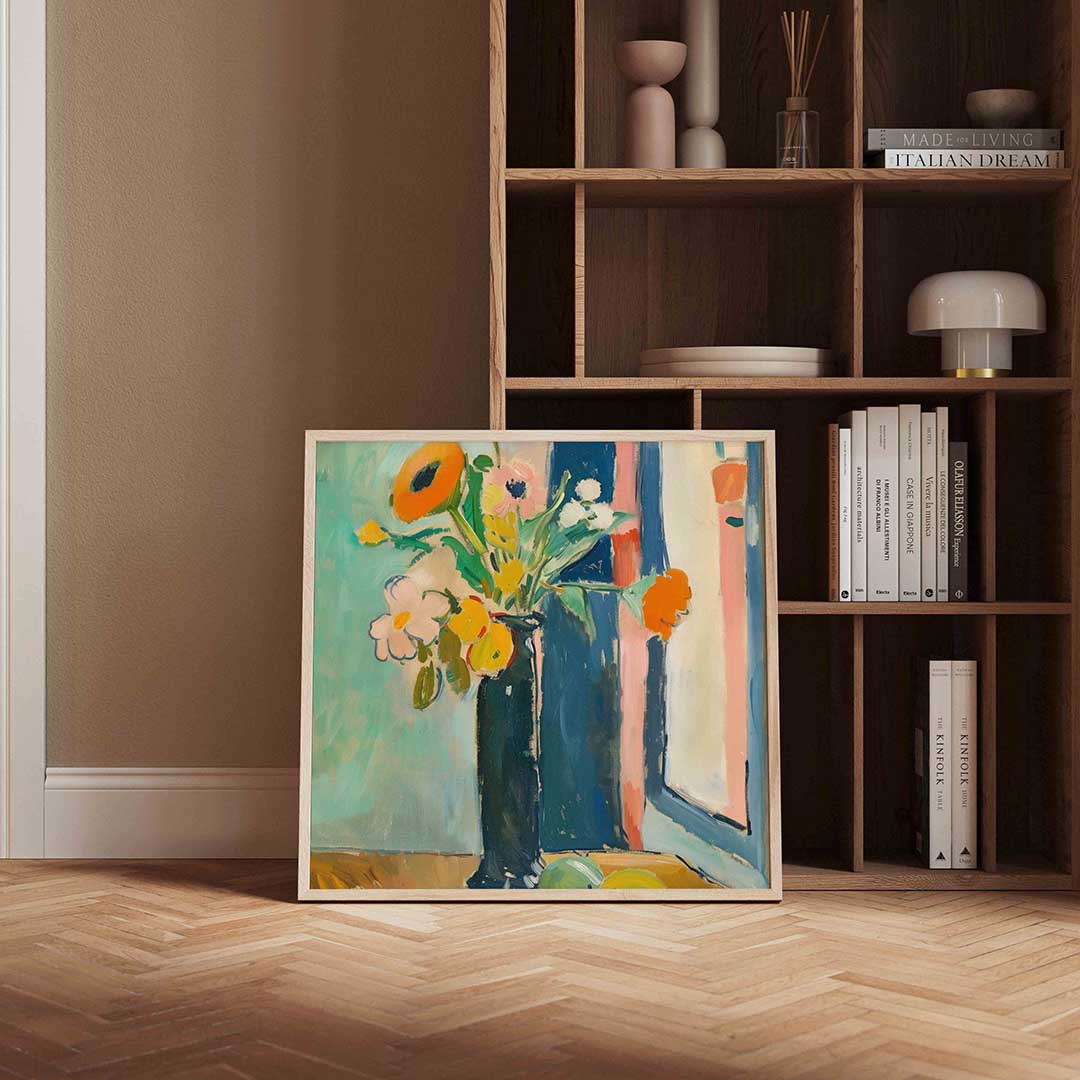 Bloemen in vaas Poster