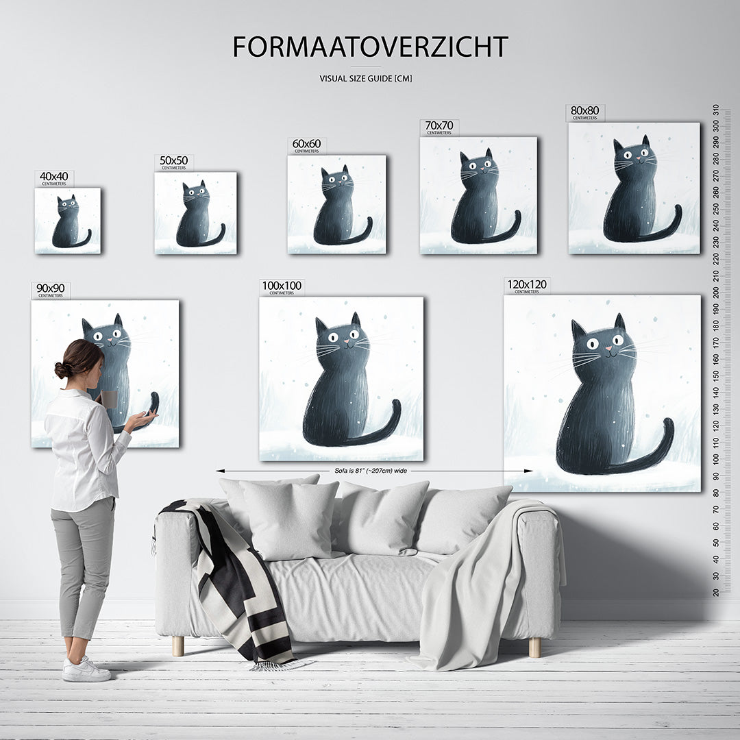 Speelse kat illustratie Kunstwerk