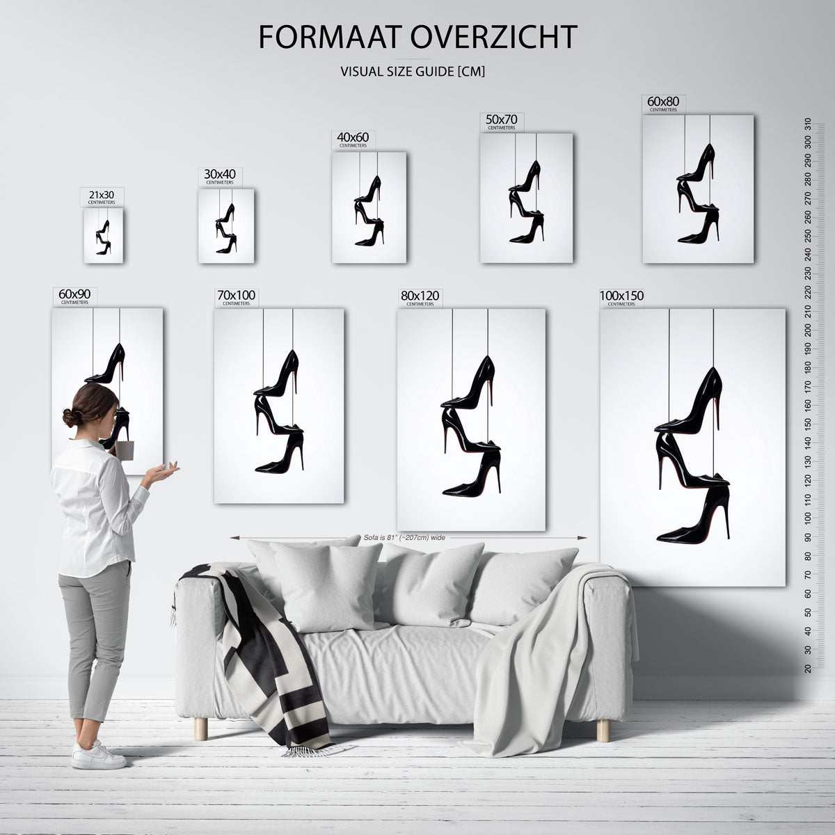 Zwarte hakken Poster
