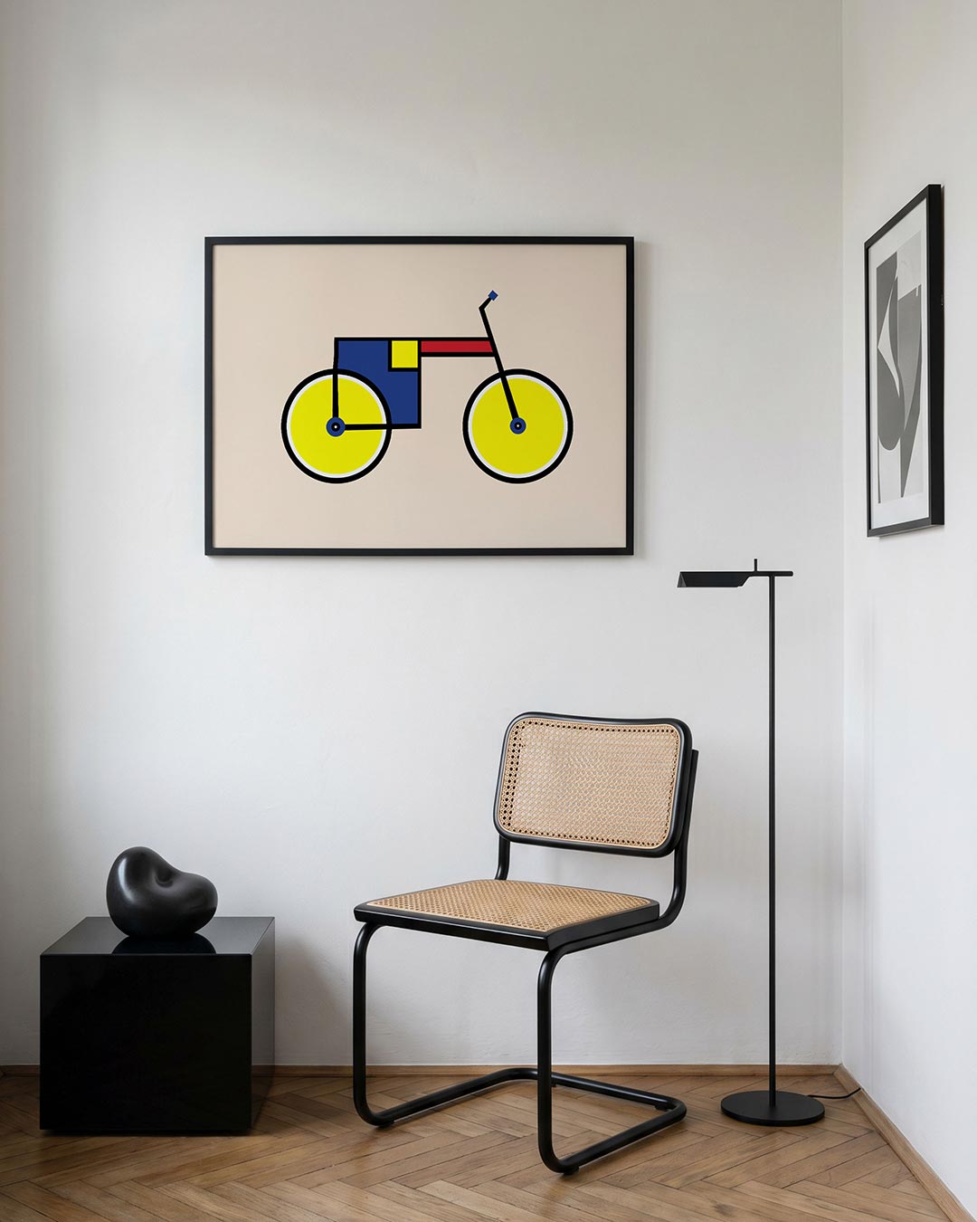 Fiets en kleurvlakken Poster