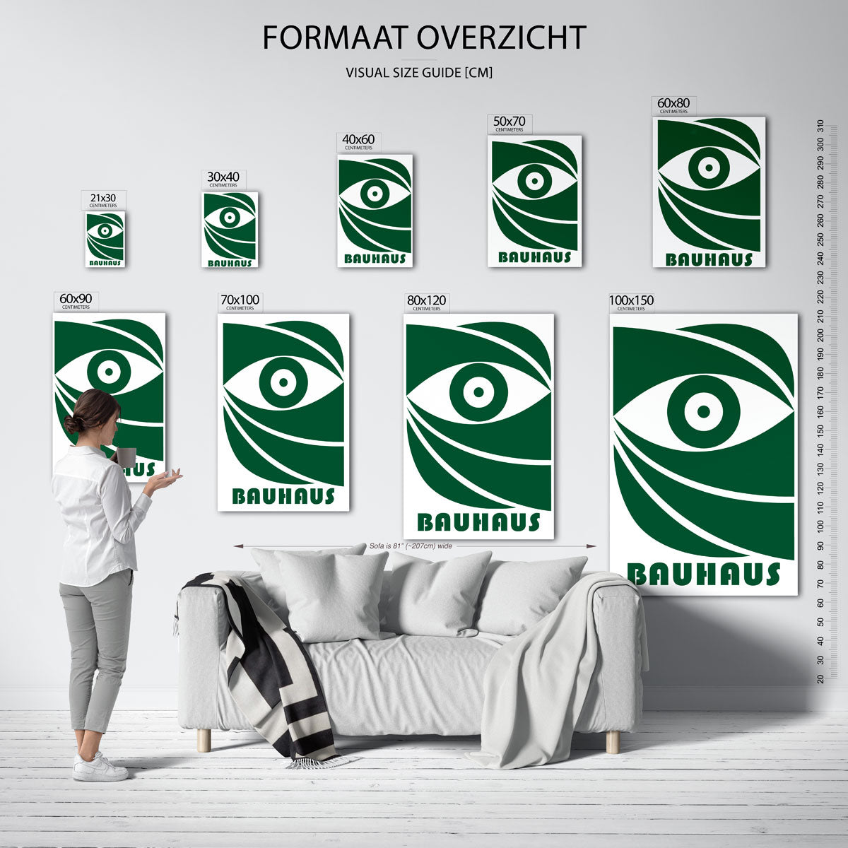 Oog en lijnen Poster