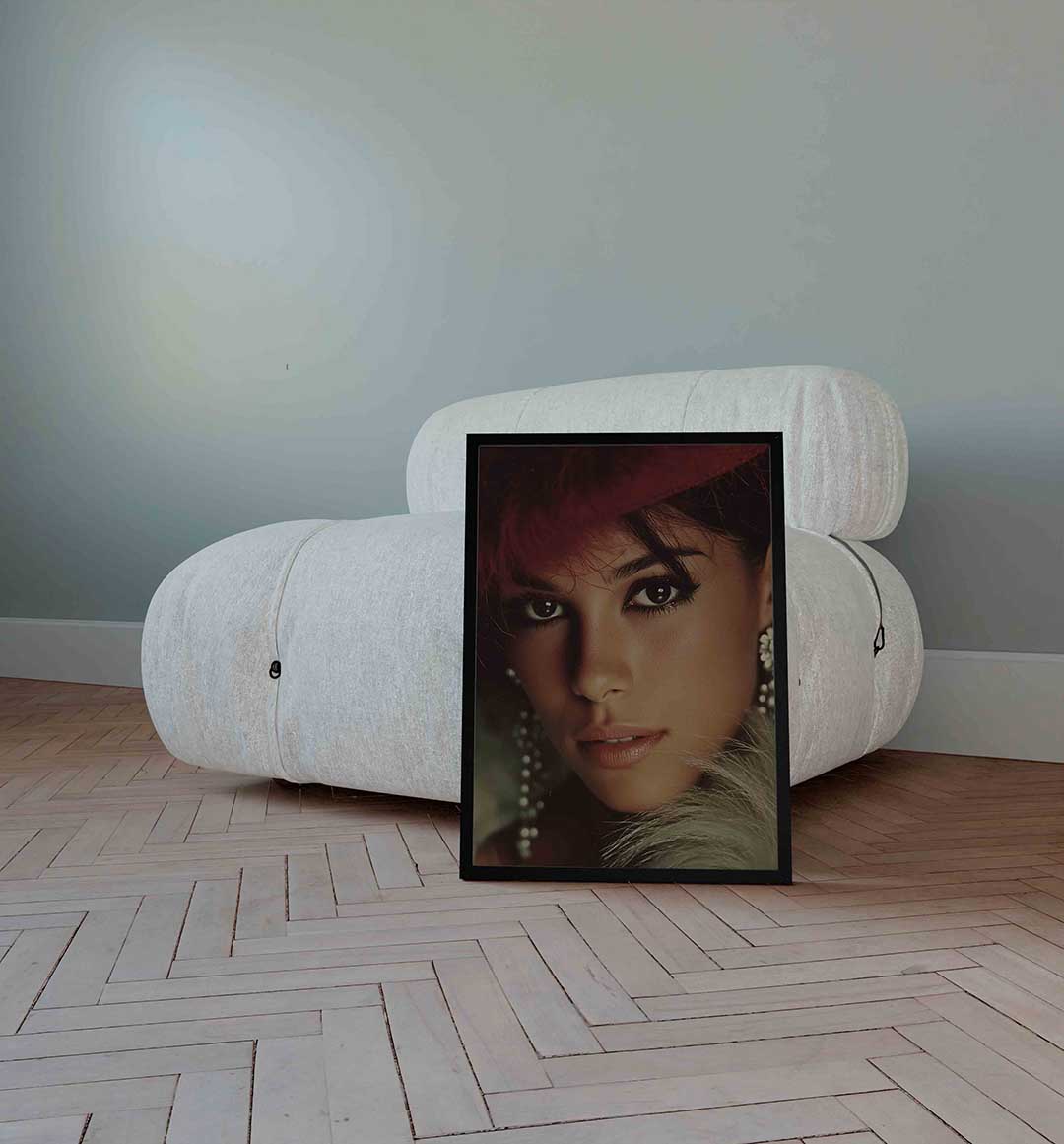 Portret met rode hoed Poster