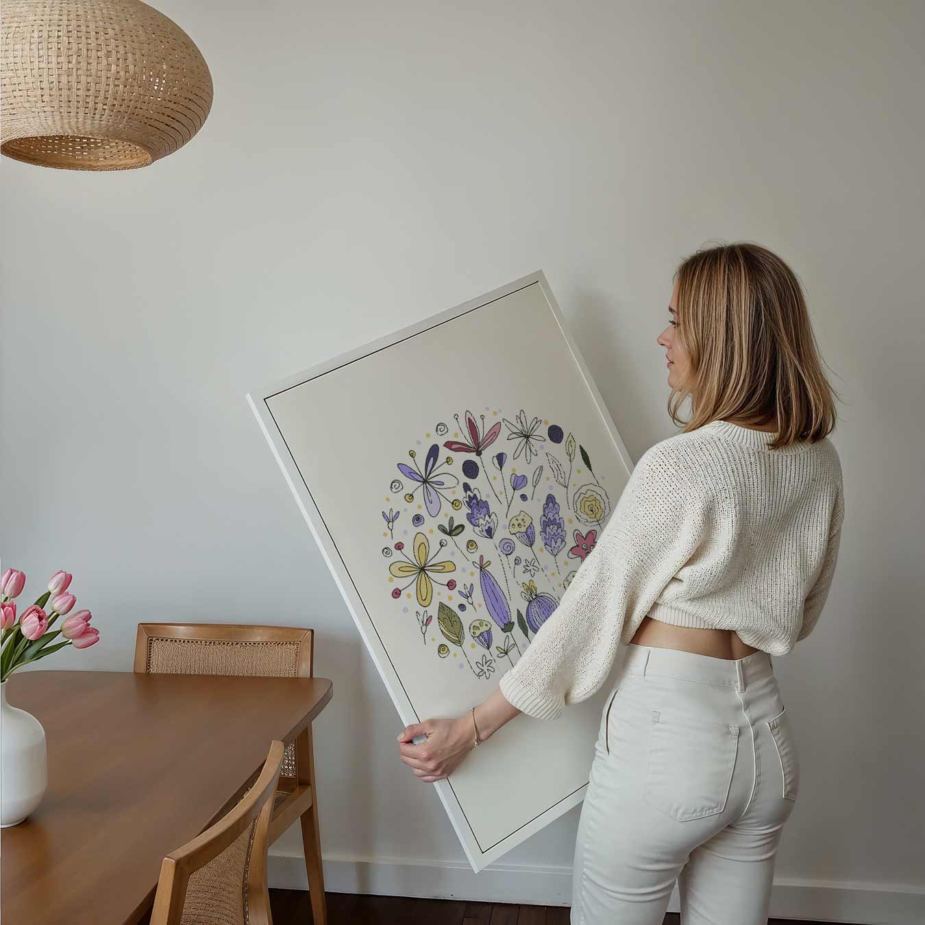 Bloemenpracht in Pastel Poster-WallArtistic