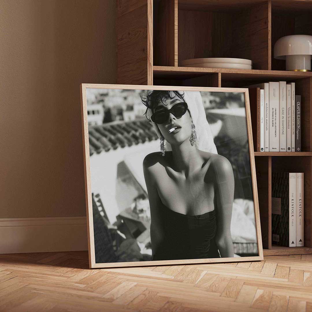 Vrouw met zonnebril Poster