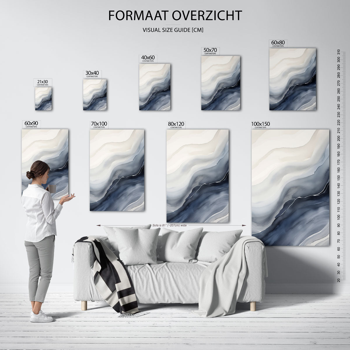 Golvende lijnen Poster