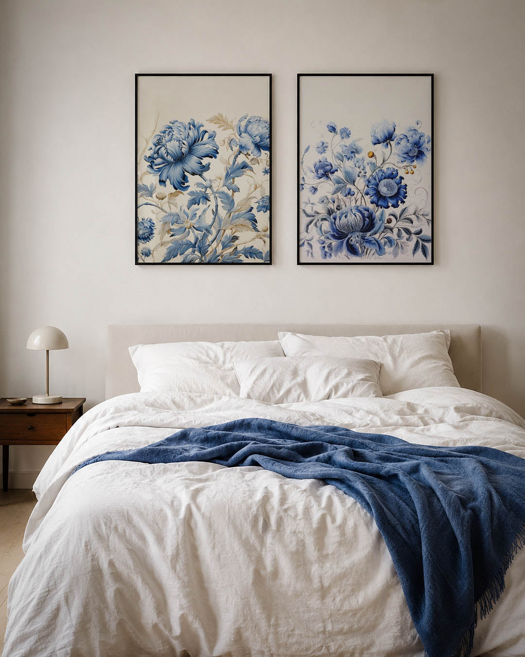 Bloemenpracht in blauw Posterset